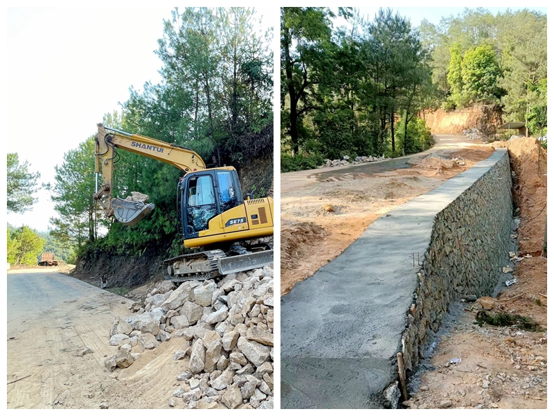 龍巖市上杭縣南陽鎮(zhèn)村道拓寬。南陽鎮(zhèn)交管站供圖