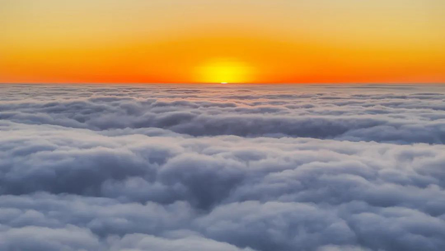 莆田湄洲島拍攝的日出。蔡昊攝