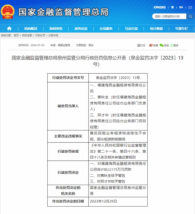 國(guó)家金融監(jiān)督管理總局網(wǎng)站截圖