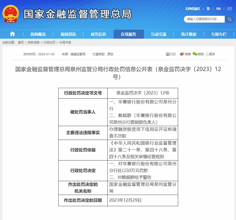 國(guó)家金融監(jiān)督管理總局網(wǎng)站截圖