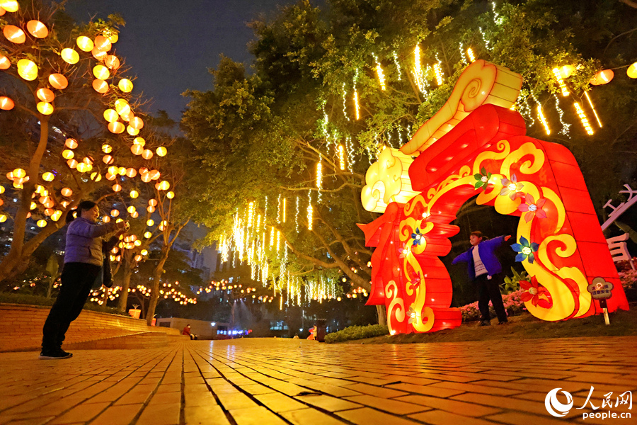 美仁園福氣滿滿的氛圍感撲面而來。人民網(wǎng)記者 陳博攝