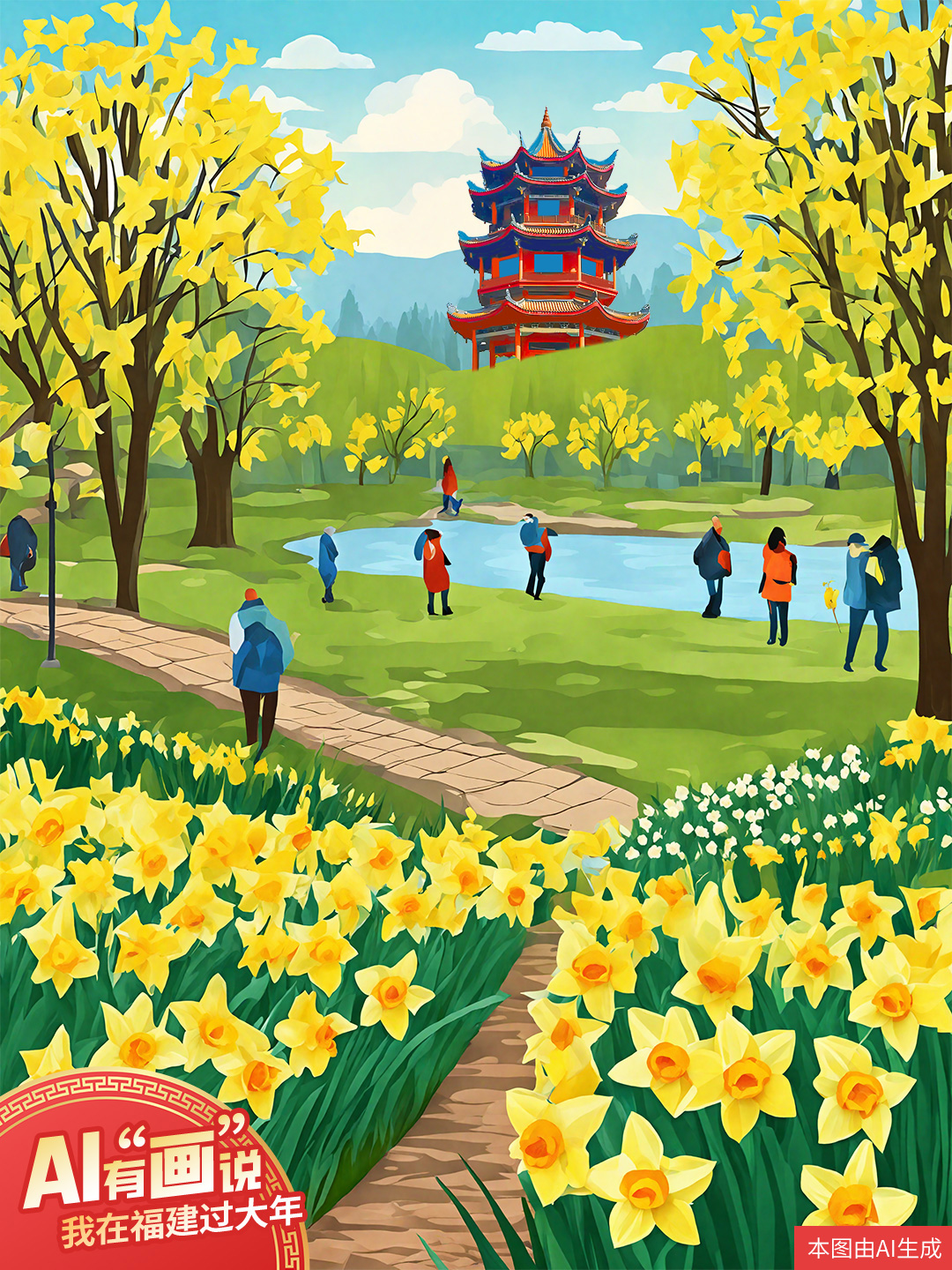 比如，在漳州聞聞水仙花