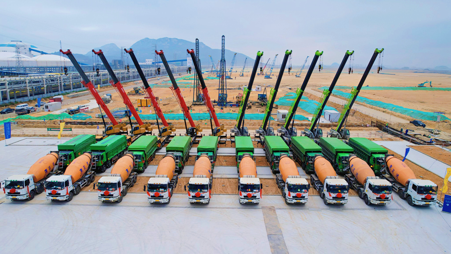 中沙古雷乙烯項(xiàng)目建設(shè)現(xiàn)場。古雷開發(fā)區(qū)新聞中心供圖