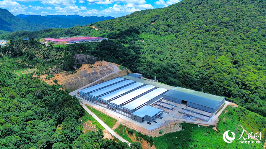 福州市永泰縣丹云鄉(xiāng)的金蛋工程二期項目（畫面近處灰色屋頂）即將投產(chǎn)。人民網(wǎng) 黃東儀攝