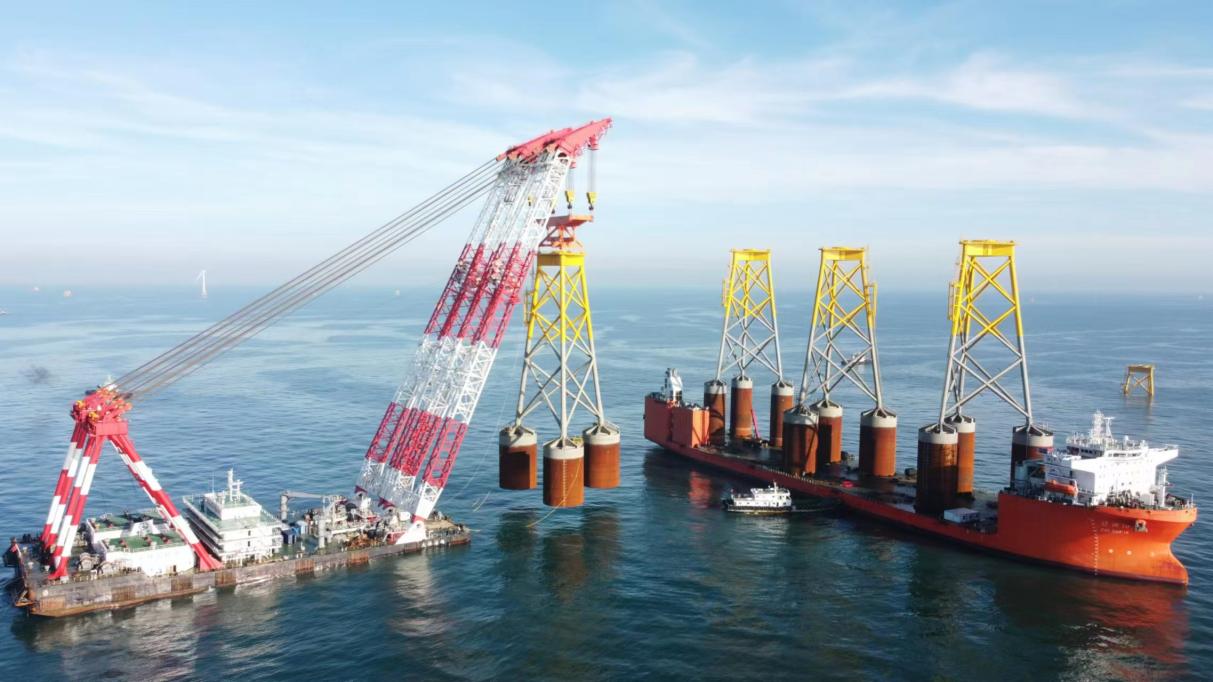 長樂外海ABC區(qū)1100MW海上風電場工程。福建永福電力設計股份有限公司供圖