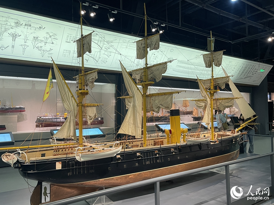 中國船政文化博物館內(nèi)模型。人民網(wǎng) 謝星宇攝