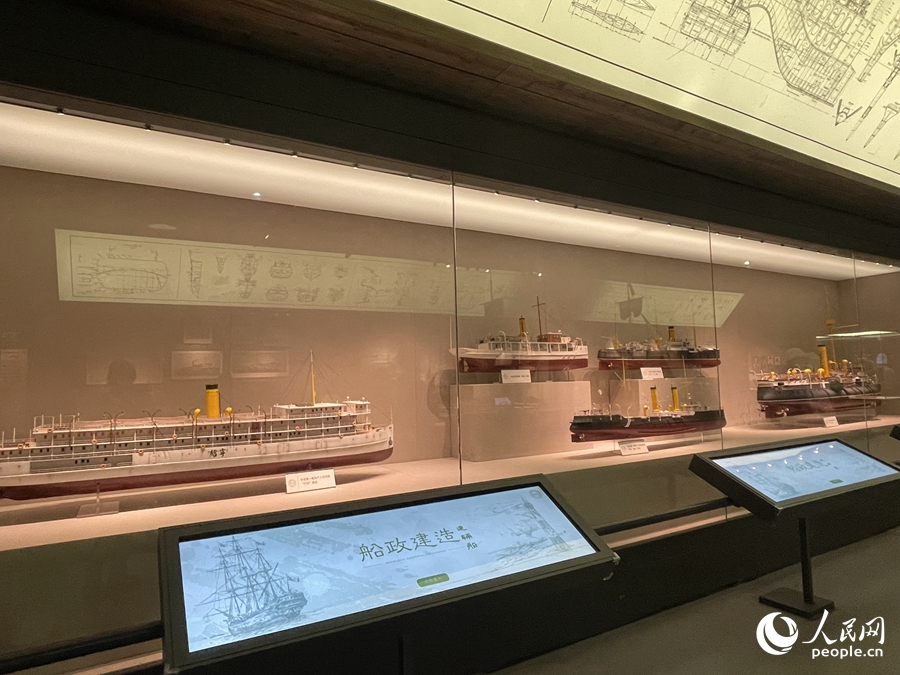 中國船政文化博物館內(nèi)模型。人民網(wǎng) 謝星宇攝