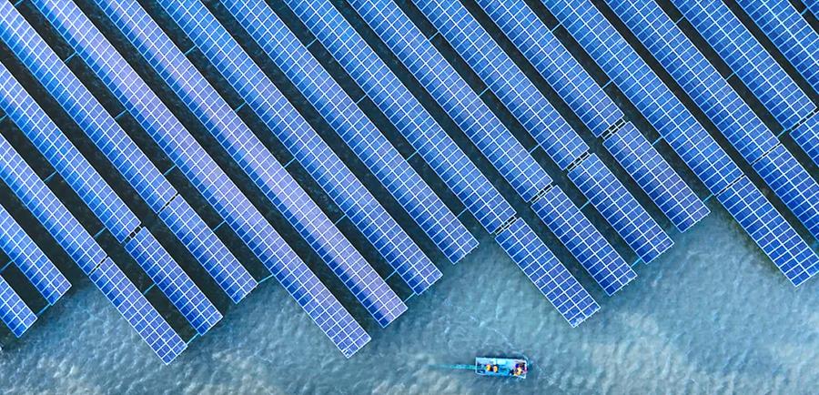 位于云霄縣的一處海上光伏項目。云霄縣融媒體中心供圖