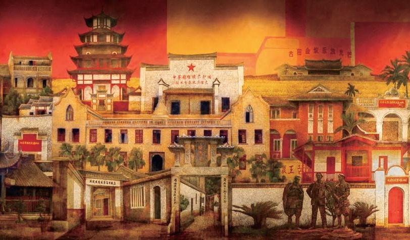 《八閩正紅》周榕清漆畫作品展在福州開幕