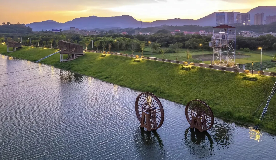 黃塘溪下茂段亮化提升，打造親水廊道