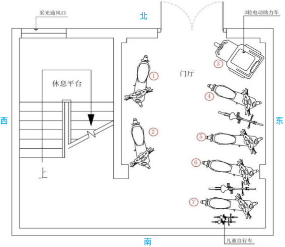 一層門(mén)廳平面圖