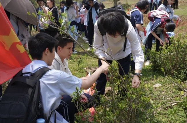 在茶園內(nèi)聆聽(tīng)講述