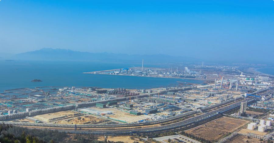 中沙古雷乙烯項目建設(shè)場景。漳州古雷開發(fā)區(qū)新聞中心供圖
