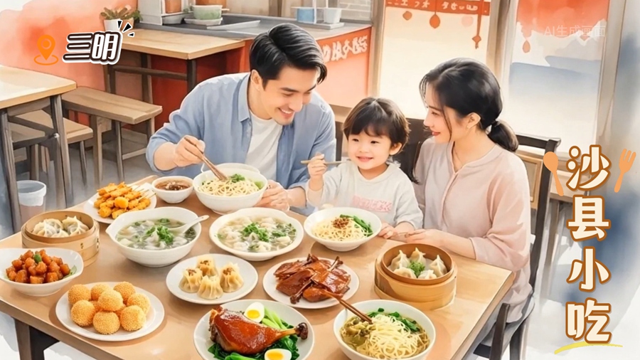 AI生圖·三明沙縣小吃
