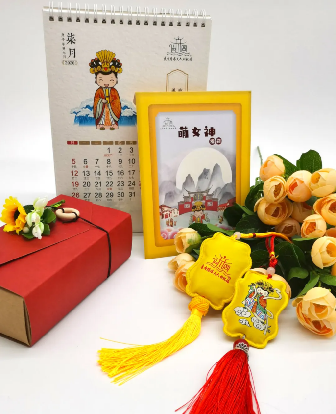 懿德文創(chuàng)工作室設(shè)計(jì)的陳靖姑系列文創(chuàng)產(chǎn)品（資料圖）。受訪對(duì)象供圖