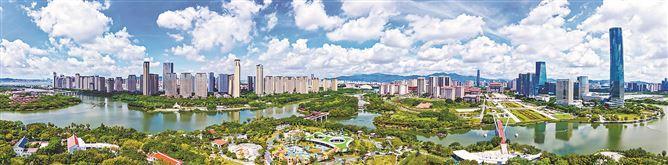 集美積極開展“基金+”金融創(chuàng)新機制試點改革，加強對新科技、新賽道的金融支持。圖為集美新城。林志杰攝