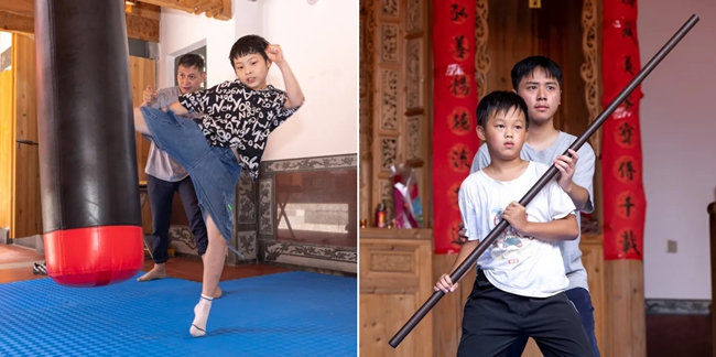 認(rèn)真練習(xí)的孩子