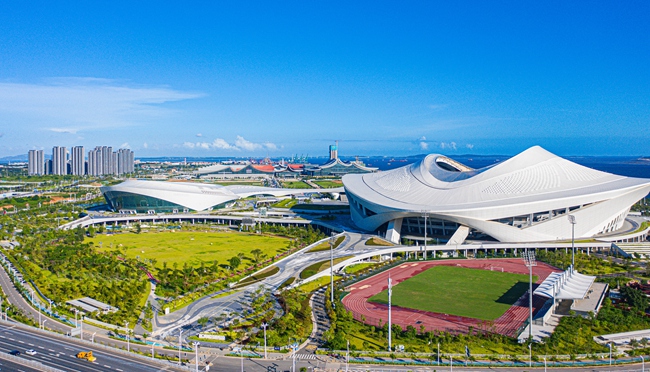 翔安城鄉(xiāng)面貌正發(fā)生蝶變，圖為奧林匹克體育中心，林銘鴻攝