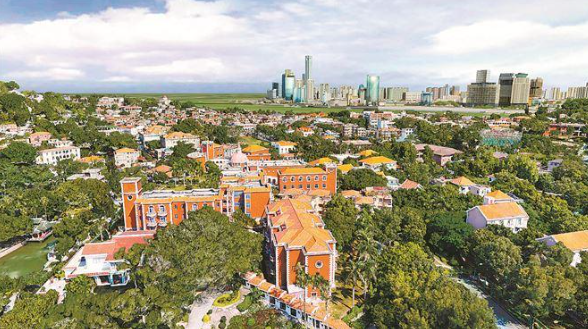 廈門市實(shí)景三維建設(shè)成果圖（鼓浪嶼部分）。