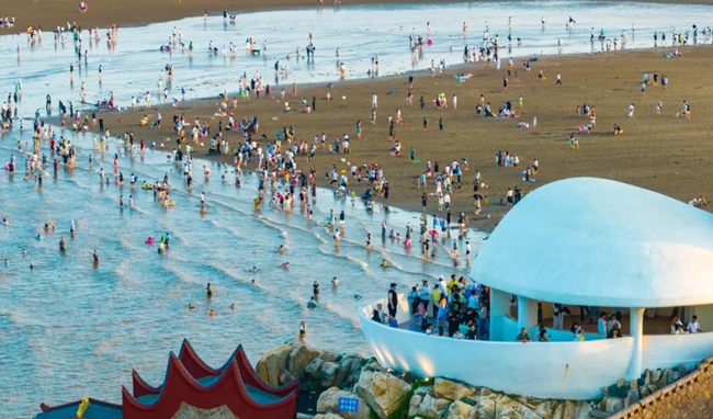 下沙海灘。林雙偉攝