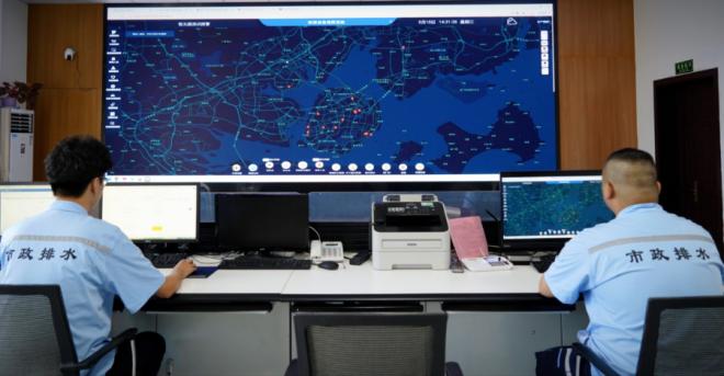 智慧排水防澇應(yīng)急指揮系統(tǒng)，廈門市政環(huán)科排水公司供圖