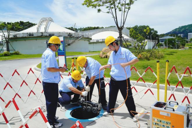 使用管道CCTV檢測。廈門市政環(huán)科排水公司供圖