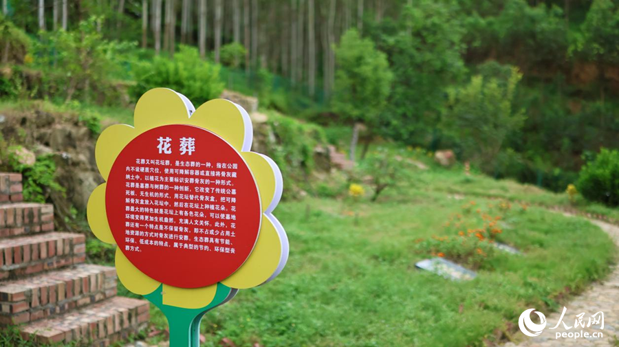 湖珠村生命公園的花葬區(qū)。人民網(wǎng)記者 李昌乾攝