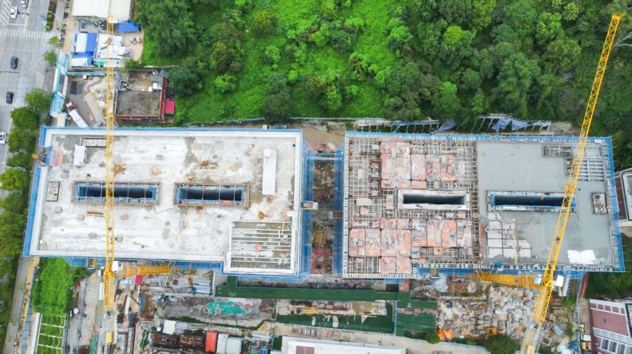 漳州職業(yè)技術(shù)學(xué)院學(xué)生公寓一期項(xiàng)目。中建海峽廈門公司供圖