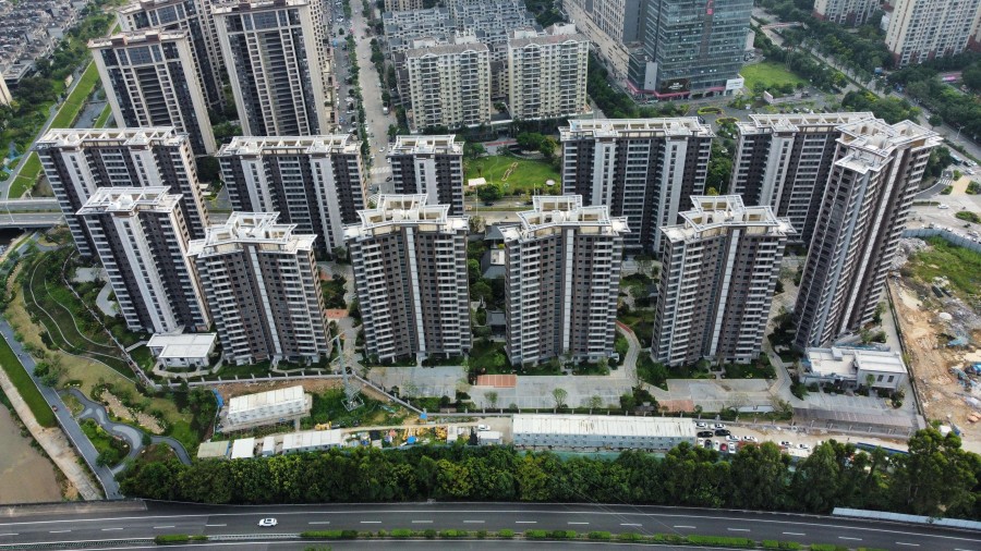 觀唐映月小區(qū)項(xiàng)目航拍圖。中建海峽廈門公司供圖