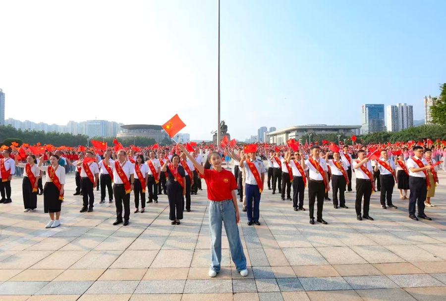 升旗儀式現(xiàn)場(chǎng)