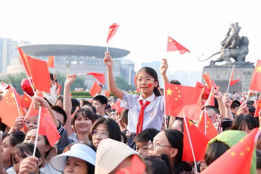 升旗儀式現(xiàn)場(chǎng)