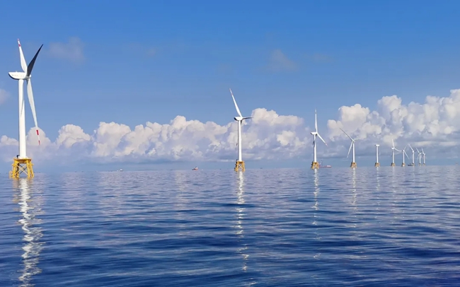 長樂外海海上風(fēng)電場。圖片來源：福建省水電設(shè)計院