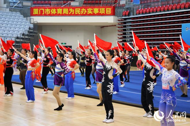 健美操展演。人民網(wǎng)記者 陳博攝