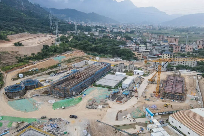 南通水廠供水工程施工現(xiàn)場。閩侯縣融媒體中心供圖