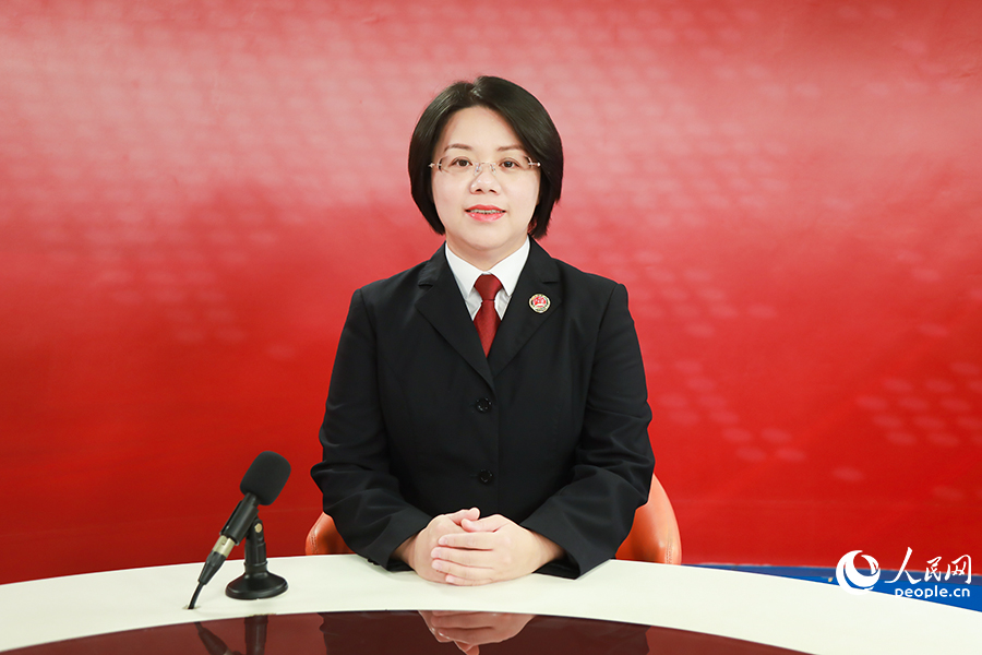 福州市人民檢察院黨組書記、檢察長江莉接受人民網(wǎng)專訪。人民網(wǎng)記者 陳永整攝