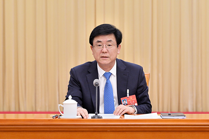 圖為全國人大代表，福建省委副書記、省長趙龍。肖春道攝